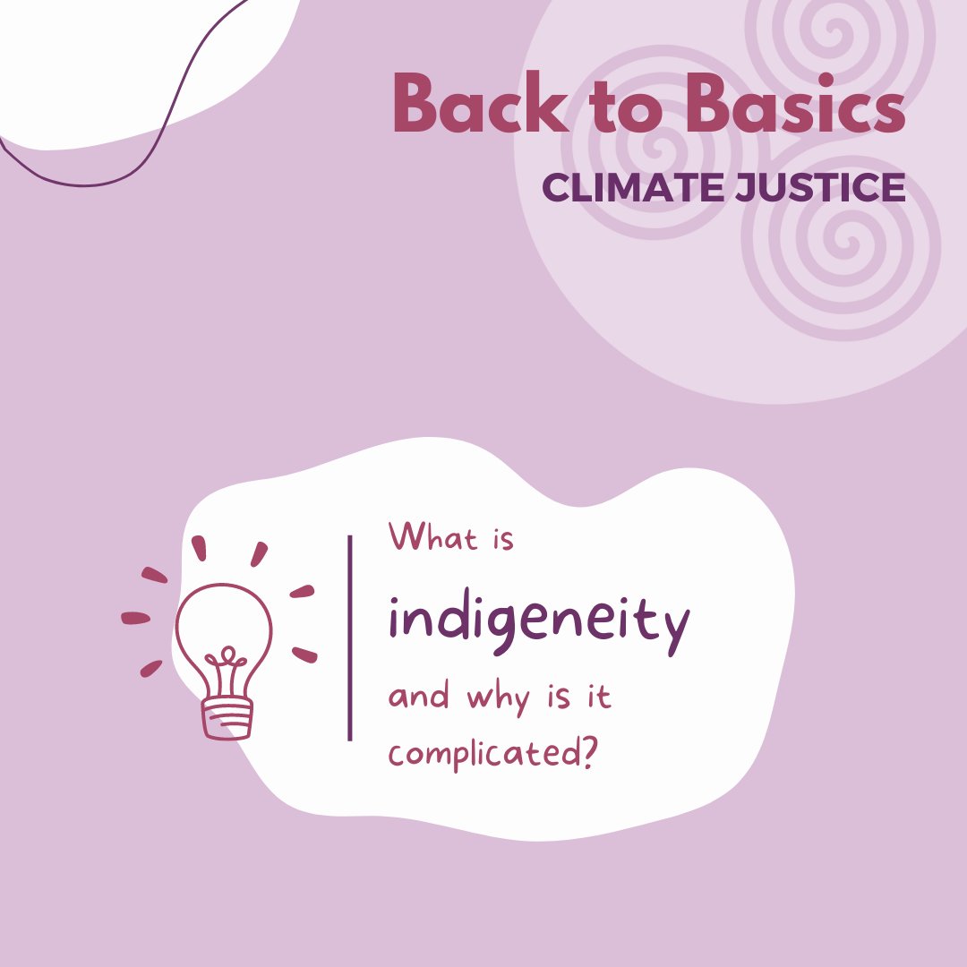 ThirdGenProject's tweet photo. #Indigenous people have been at the forefront of #climatejustice efforts, and the term itself can give power to historically oppressed groups. However, it can also be complicated and cause more harm when co-opted to serve other agendas. Let’s go #BackToBasics with #Indigeneity! https://t.co/mZCq1a7WbJ