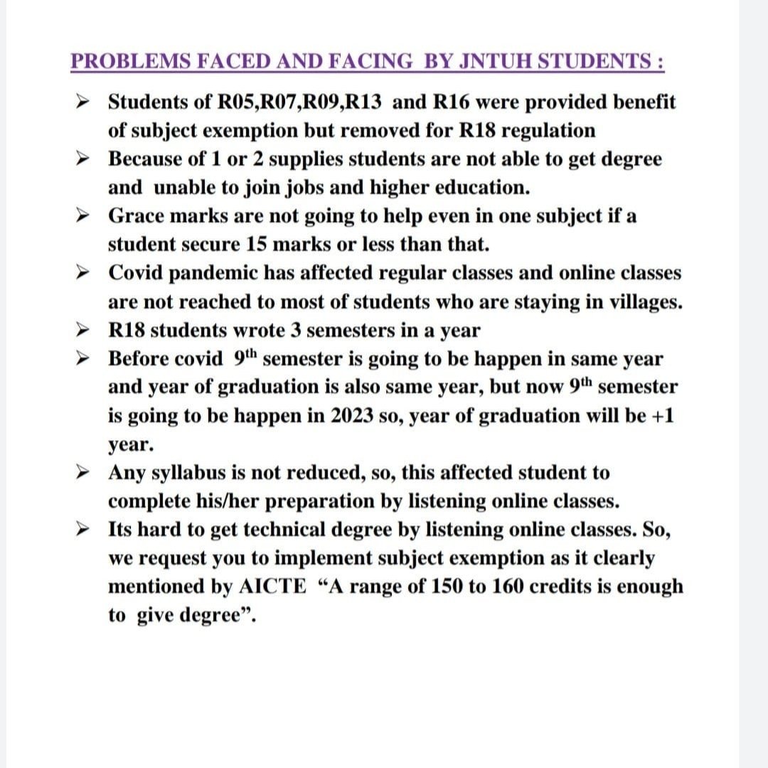 _Nitinnnn's tweet photo. Hello @KTRBRS sir, We know your most active person in social media, So sir please try to understanding our problem,We are struggling from the time of pandemic ,without the offline classes,without the labs and practicals,Still we attended the semister exams
#jntuhsubjectexemption https://t.co/MeKivki0qT