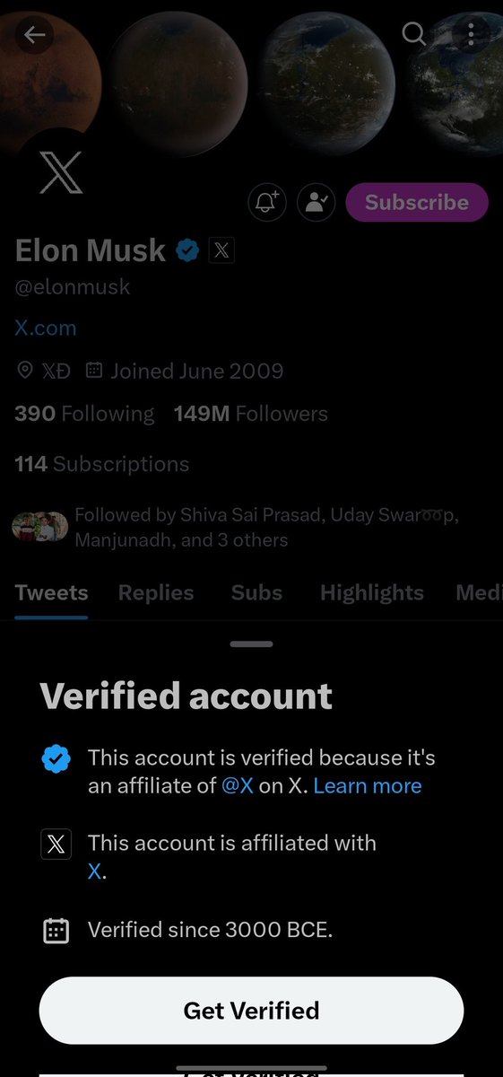 Verified since 3000BCE 🤭🤭🤭🤭🤭

#TwitterXLOGO #ElonMusk #Twitter