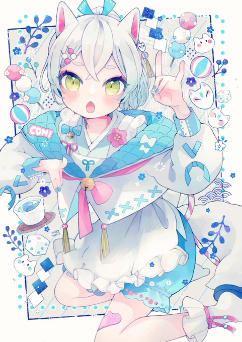 こんこんガール#イラスト #illustration 