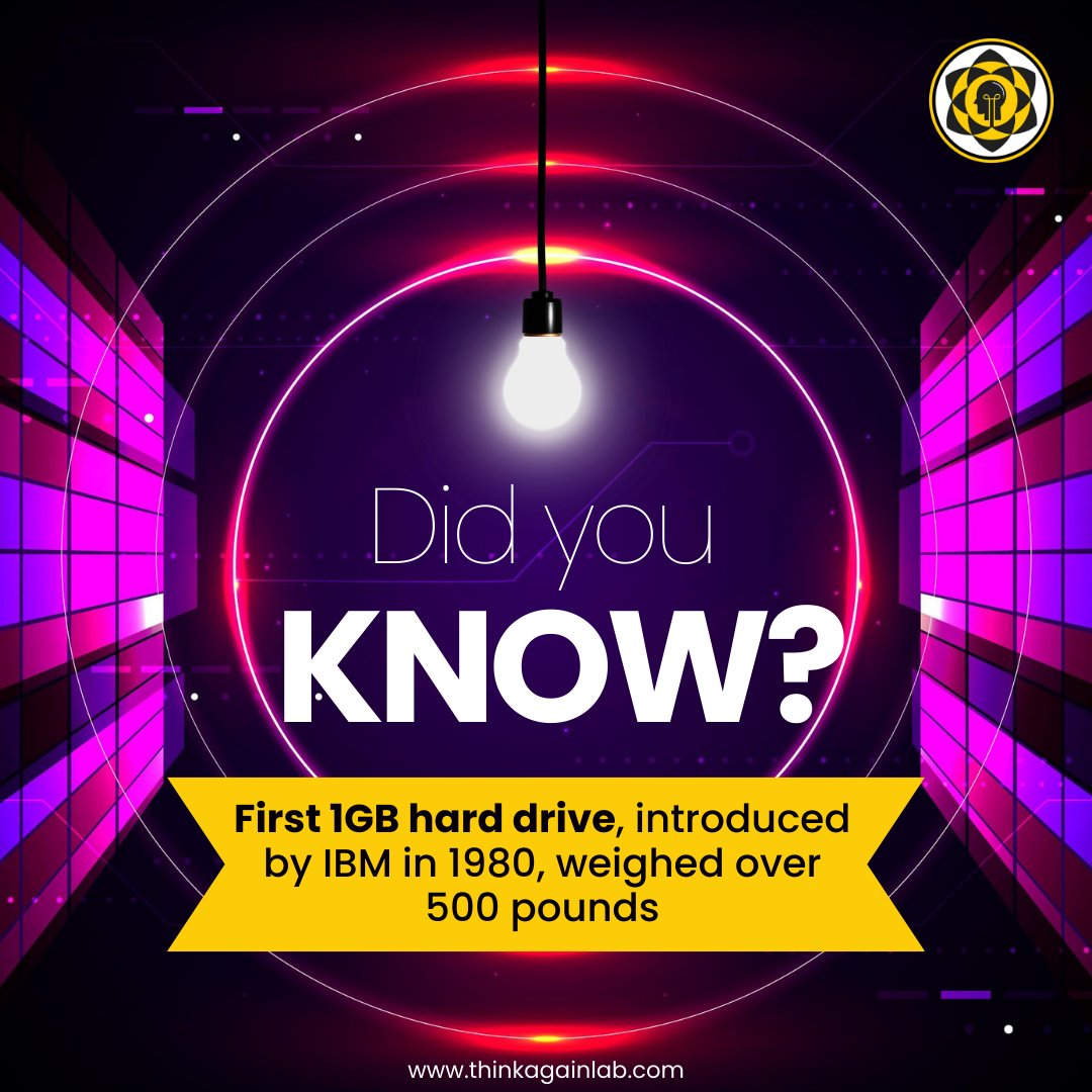 thinkagainlab's tweet image. Revolutionizing Data Storage: From Gigantic to Portable.
Wanna learn about the upgradation of Data Management.
Join us &amp;amp; Register now - forms.gle/RCAufkkR63jmqu…
#ThinkAgainLab #IBM #TechHistory #1GBHardDrive #1980sTech #DataStorage #TechnologicalMilestone #GiganticToPortable