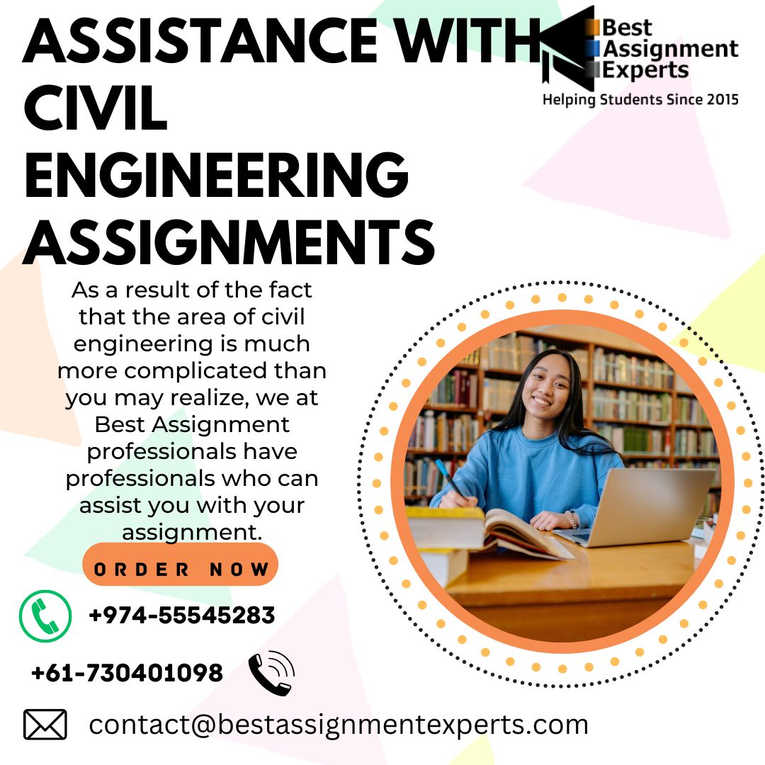 Rileys2214Smith's tweet image. civil engineering assignment help quite famous as the the subject civil engineering is tough to do on it&apos;s own we at best assignment experts provide assignment help for civil engineering. visit us at our website to know more.#civilengineeringassignmenthelp  #civilassignmenthelp