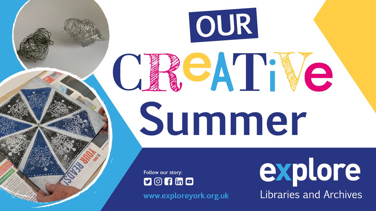 📣Join us <a href="/TangHallExplore/">We’re not here anymore – formerly @TangHallExplore</a> this summer and unleash your creativity with artist Gemma Wood <a href="/being_nowhere/">Being Now Here</a>
Six completely free creative workshops for adults – sign up for one, two or all of them! bit.ly/3Qc6w7y #ExploreTogether #OurCreativeSummer