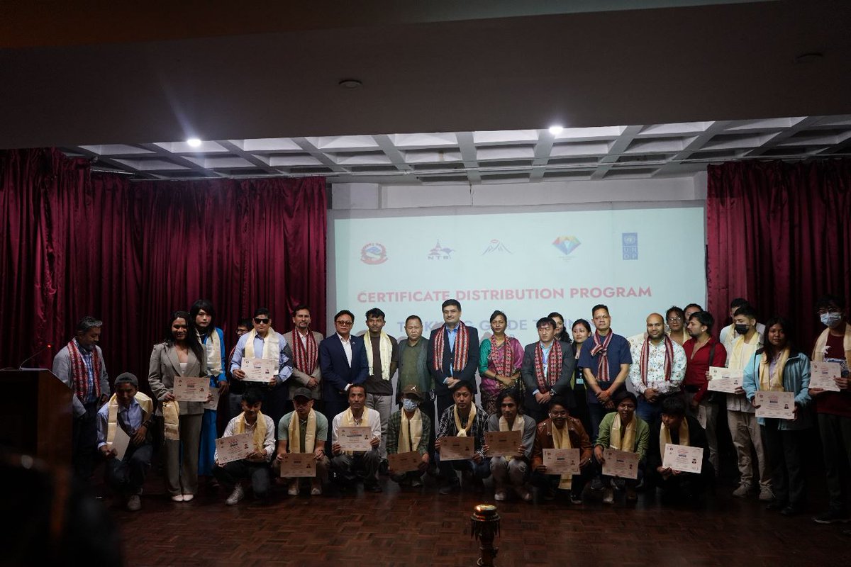STLRPNepal's tweet photo. Hon'ble @SudanKirati, Minister for @hello_tourismnp praised the initiative of @STLRPNepal &amp; @NepalMountainA1 for conducting impactful training for 25 LGBTIQ+ community in collabs with @bdsnepal_ 
#LGBTIQ+ #LGBTI
#LGBTIQ #equalopportunityforall
#LeaveNoOneBehind https://t.co/tewE706lOo