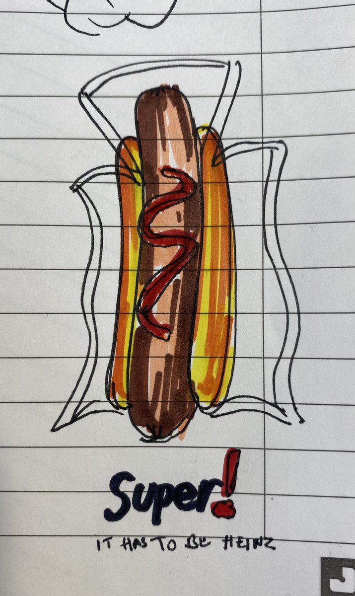 vijaycreative's tweet photo. @OneMinuteBriefs of the Day:
Create posters/labels featuring the @HeinzUK  ‘keystone’ logo outline to show the nation’s love for Heinz Tomato Ketchup and why #ItHasToBeHeinz 

“Super!”  (Hotdog with keystone cape)

LinkedIn: https://t.co/JkmKlyu9pB https://t.co/sHGDmtEdhP