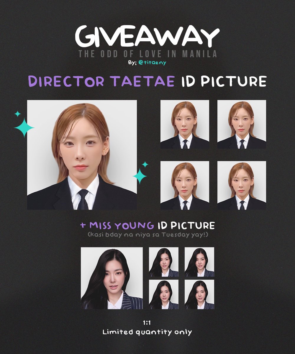 titaeny's tweet photo. 💜The Odd of Love in MNL giveaway by user titaeny💜

- 1:1
- no need to RT and Like but will be very much appreciated!
- approach niyo lang ako pls mahiyain ako huhu

See you on July 30! 💋 https://t.co/Nkhtbxiwls