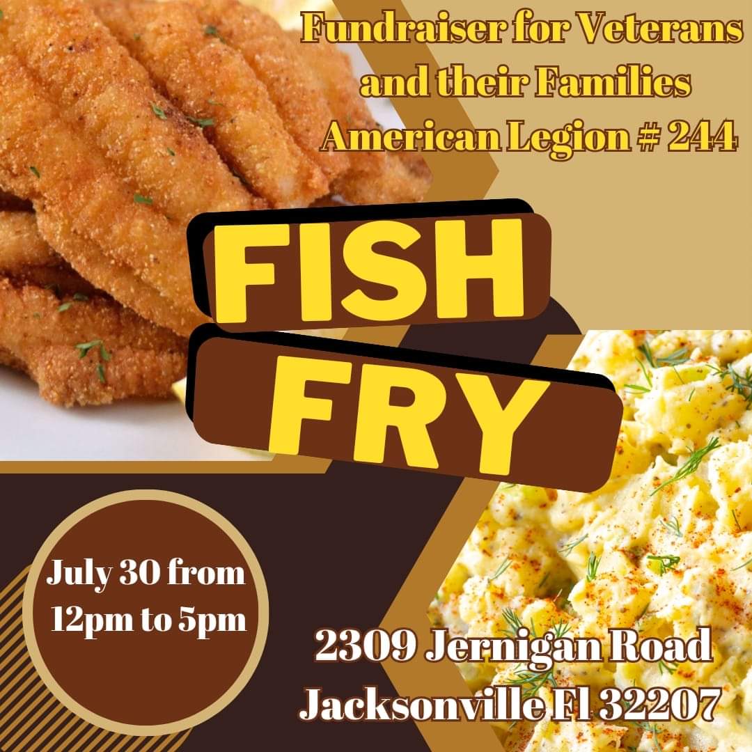 Sunday, Fish Fry fundraiser at @AmericanLegion Walter Jones Post 244 (2309 Jernigan Rd, Jacksonville, FL 32207). Let's help to revive! #RidersLeadTheWay #ProudToBeLegion #RingYourBell #SALSTRONG
Event 🔗 facebook.com/events/s/sunda…