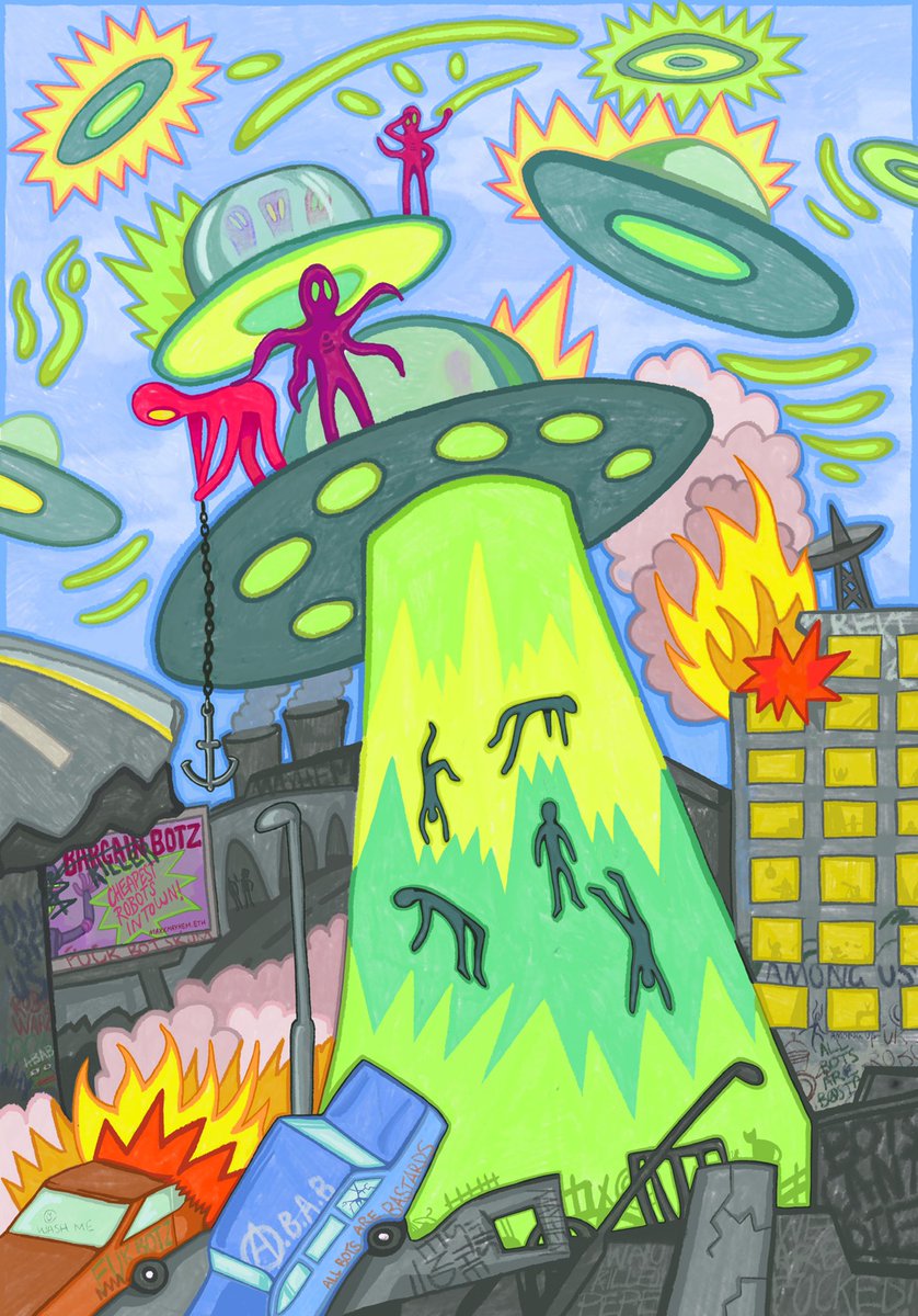 Feels like a relevant time to share this old piece of mine 👽 🛸 have a bit of an alien obsession, hopefully will meet one soon 🤞