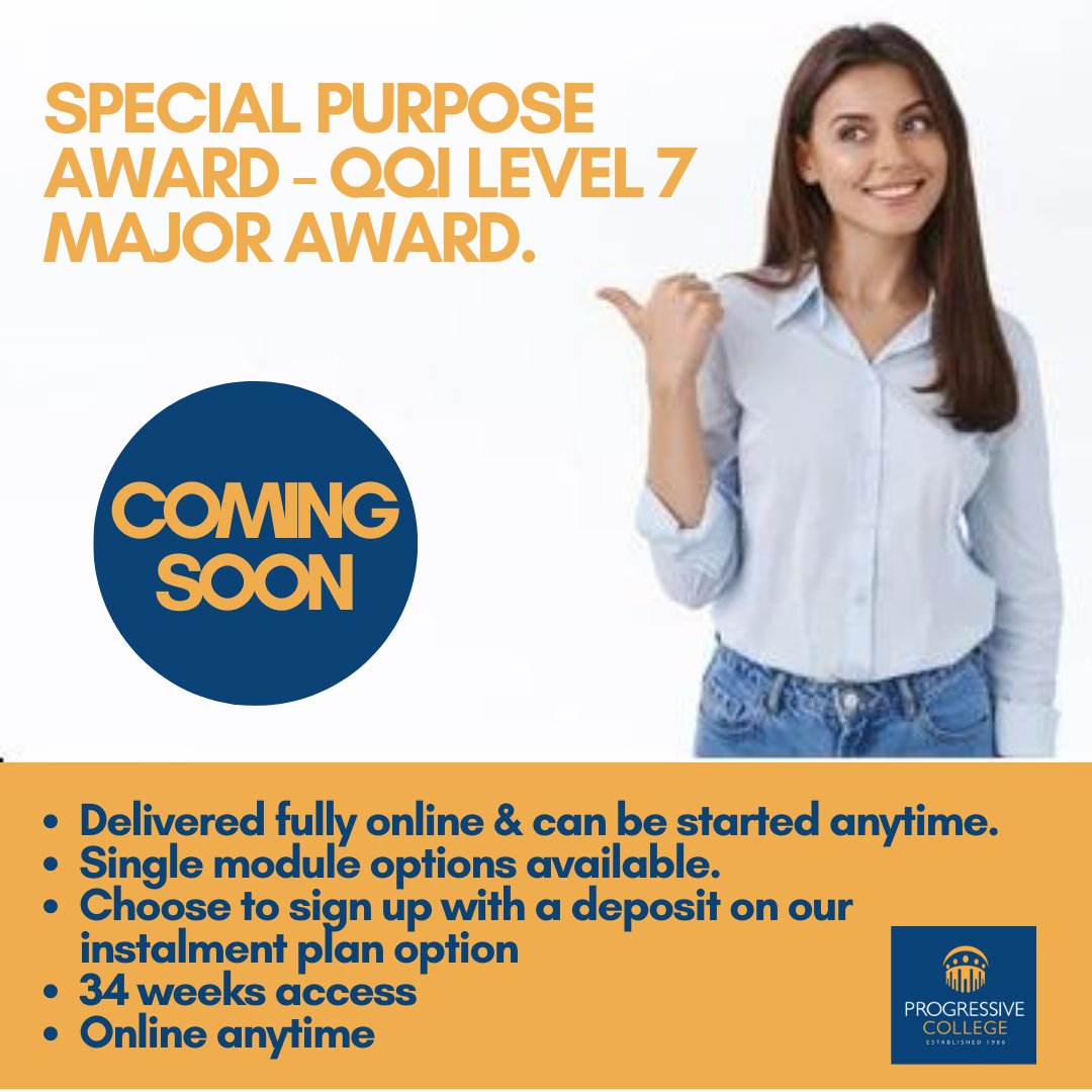 progcollege's tweet photo. STARTING SOON: https://t.co/qd6rDL7BkD
#QQI #SpecialEducation #SpecialPurposeAward #EarlyChildhoodEducationandCare #PrimarySchool #SecondarySchool
#FurtherEducation,#Community #Training #Third Level #AutismClasses https://t.co/a3CAuHT26c