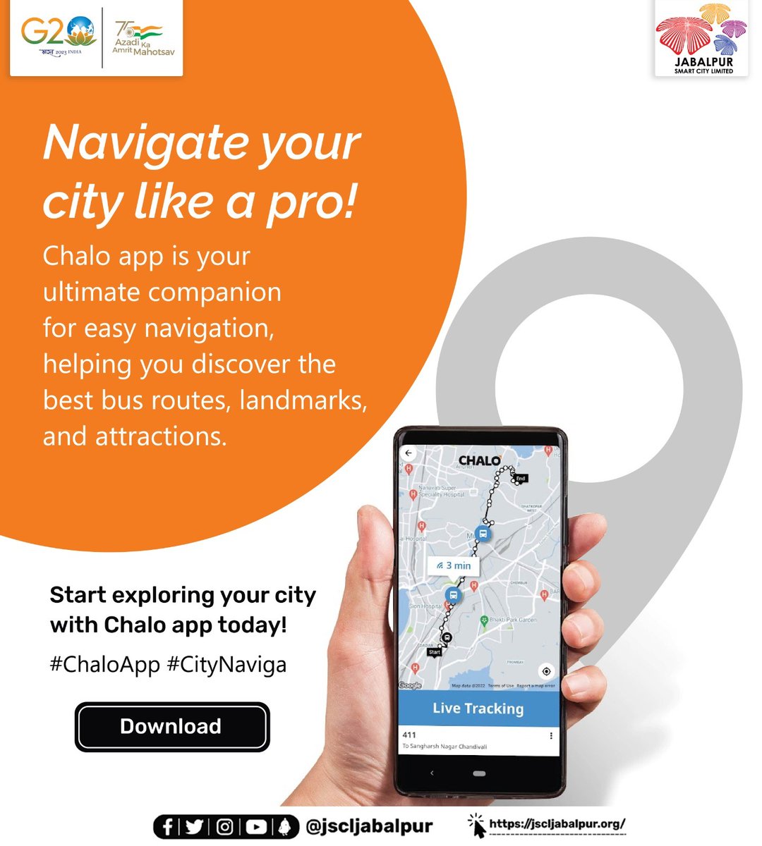 🗺️ Explore Your City Like Never Before! 🚀 

Let the Chalo app be your trusty guide to discover the best bus routes, landmarks, and attractions. 📍 

Download Now and unlock endless adventures! 📲

#ChaloApp #CityNavigator #ExploreYourCity