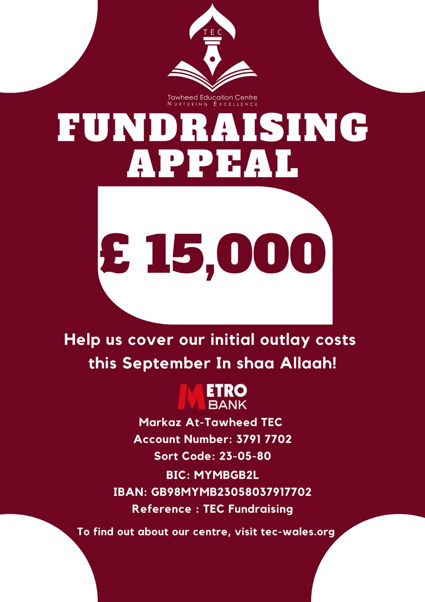 🎉 *Grand Opening Fundraiser!* 🎉

 ✏️Join us in Supporting Our New education centre! 🖍

Help us reach our goal of raising £15,000 in one month to kickstart our brand-new education centre and provide an exceptional learning experience for our students!

#BuildingBrighterfutures