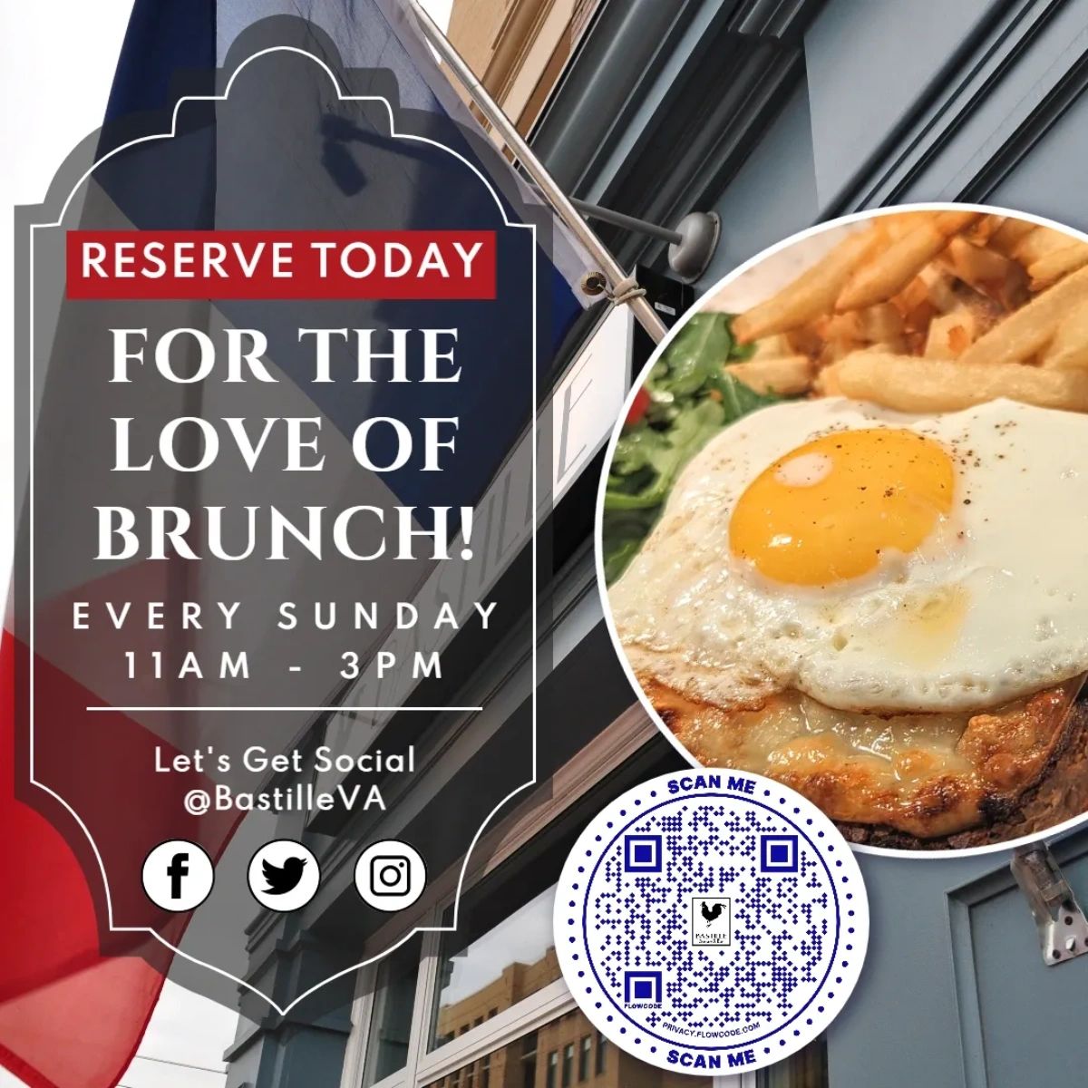 Brunch is always fantastic, and our mimosa brunch is even better! Begin with our three-course prix fixe menu with an appetizer, entrée, and dessert for $39, and enjoy our imported French juices and a bottle of French sparkling for $34. Reserve your table today!
