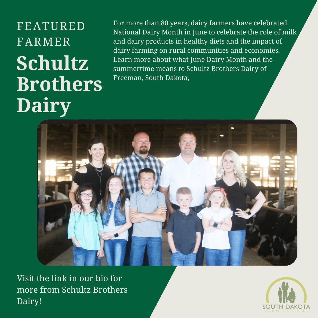 Our July profile is here! Visit the link in our bio to learn more about Schultz Brothers Dairy of Freeman, South Dakota! ⭐️
