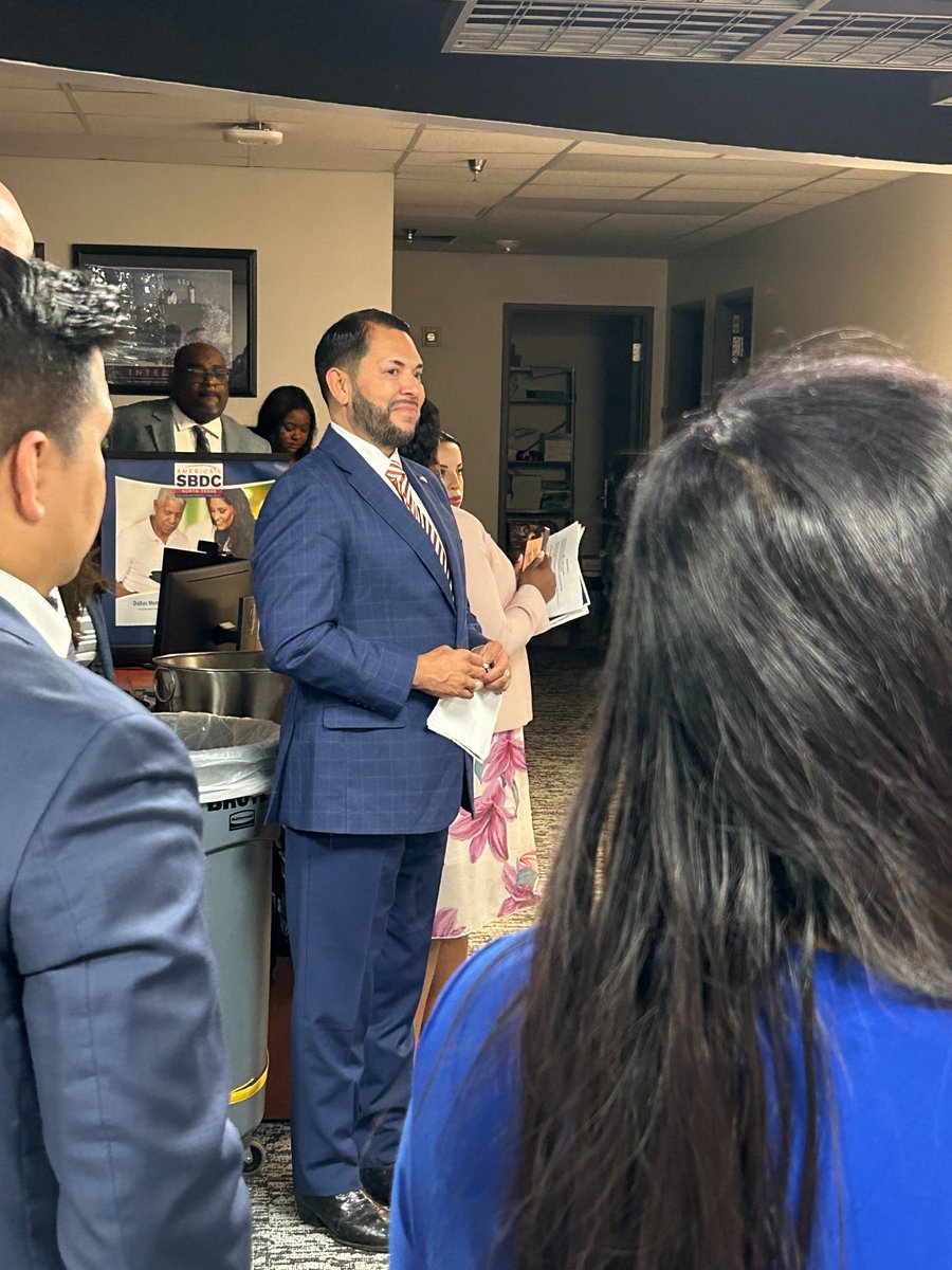 NorthTexasSBDC's tweet photo. It was a pleasure hosting members of the U.S. Small Business Administration yesterday. Lots of great information shared as we work to continue supporting #smallbusinesses everywhere.
@SBAMarkMadrid #SBDC #TedJames #DallasCollege #Dallas #Business #SmallBusiness #Entrepreneurs https://t.co/uhQboIE7Ej