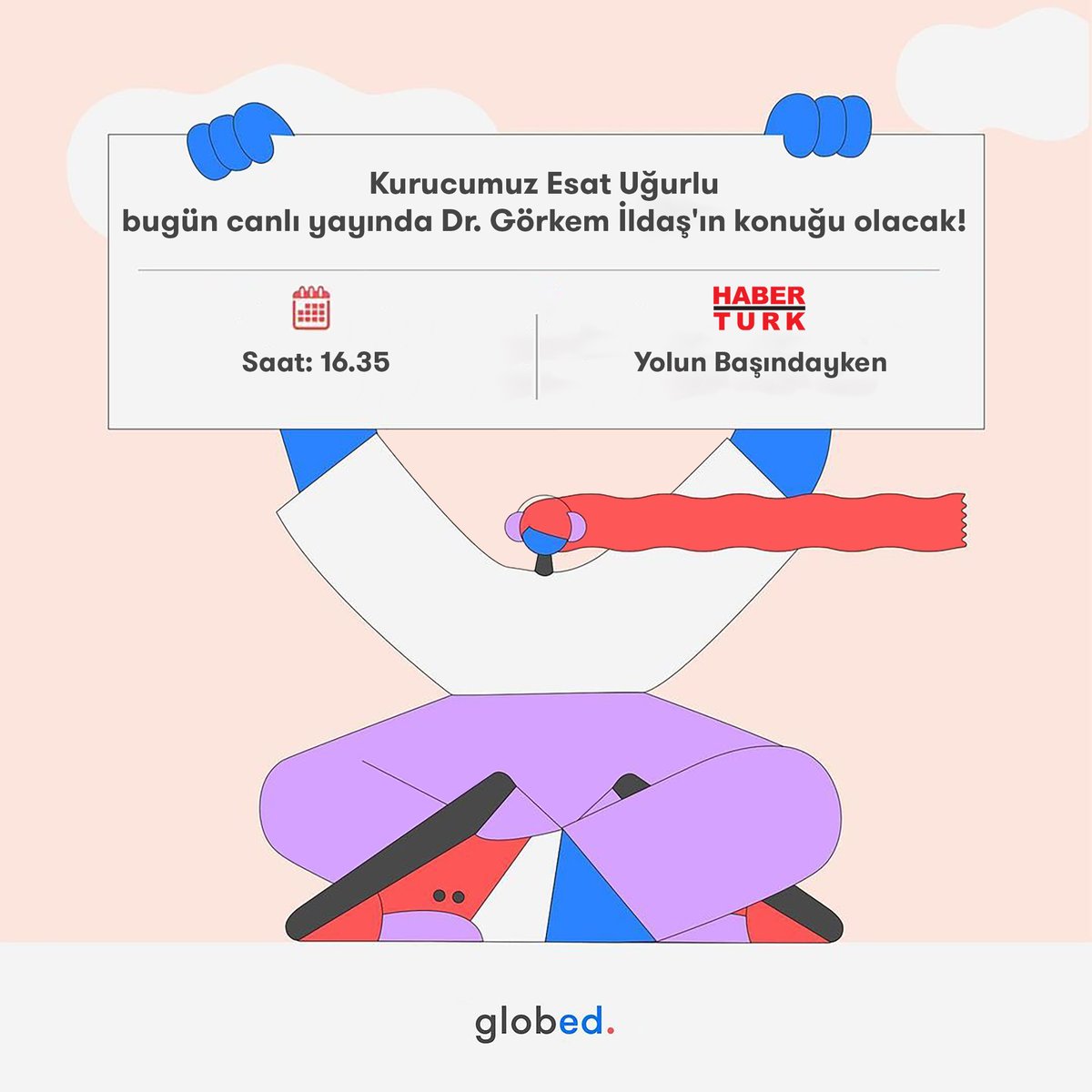 Kurucumuz Esat Uğurlu bugün canlı yayında Dr.Görkem İldaş'ın konuğu olacaktır. Canlı yayın linki üzerinden programı izleyebilirsiniz! 
 youtube.com/live/SqHIO2zhx… 

#GlobedTeam #haberturkcanlıyayın #yolunbaşındayken #globedtenyears #globed