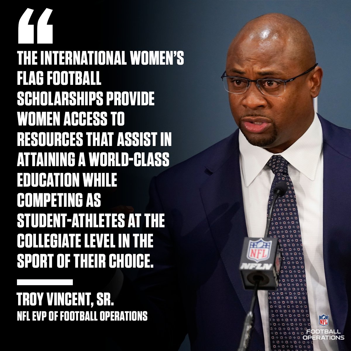 The International Women’s Flag Football Scholarship Program, presented by the @RCXSports Foundation, will provide scholarships for international female student-athletes to attend U.S. universities. More about the program: ops.nfl.com/3q8uMwU