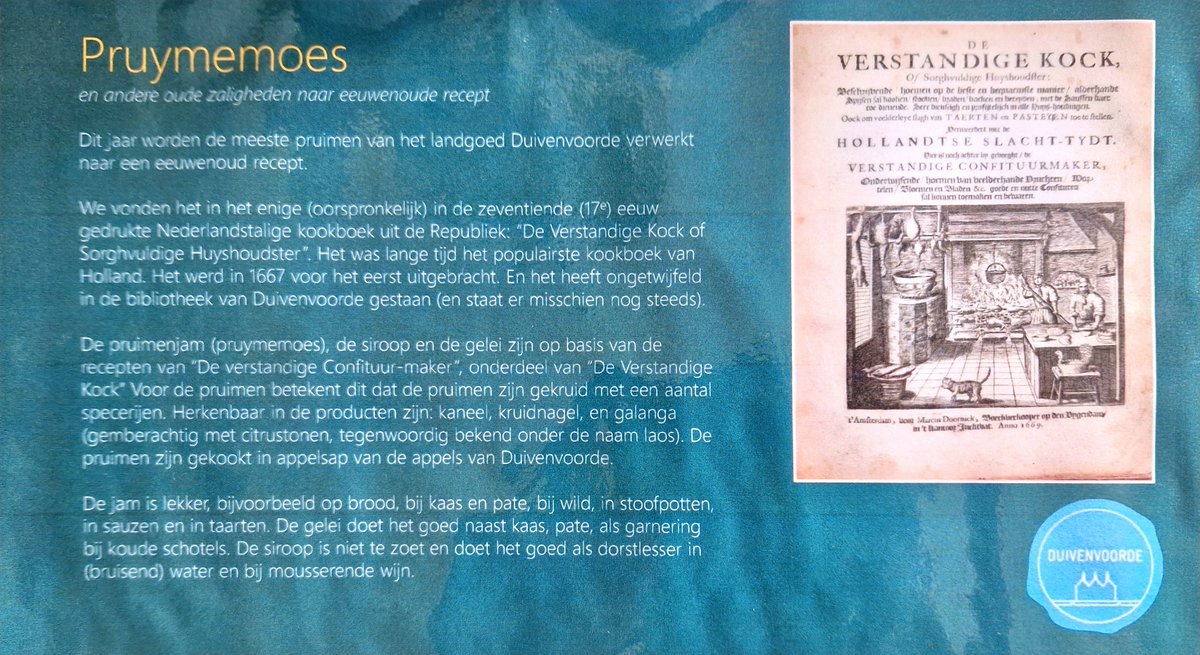 Het is pruimentijd. Ook op landgoed van @Duivenvoorde.  Eerste jams, gelei en siroop nu in de museumwinkel. Gemaakt obv  eeuwenoud recept uit boek dat ook in de adelsbibliotheek aanwezig is.