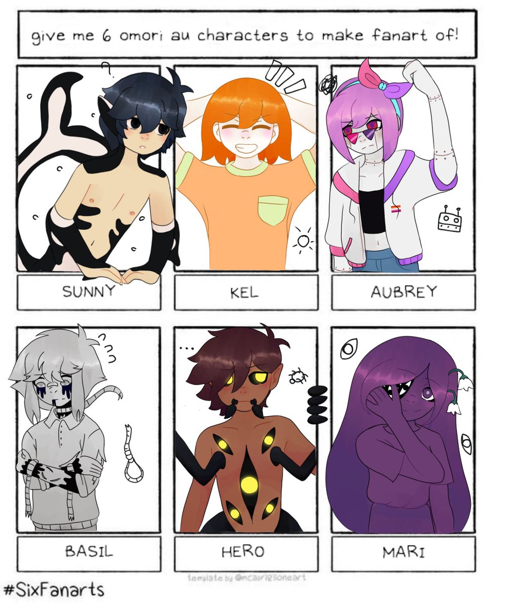 FunWay2122's tweet image. finally finished this

sunnorca by @crytterz
gine kel by me
robomori aubrey by @PanioHerb
faraway catalogues basil by @HilariousHedgy 
arachnid hero by @erin_mukudori 
anemone mari by @H1T0R1EL1 

#OMORI #OMORIFANART #omoriau
