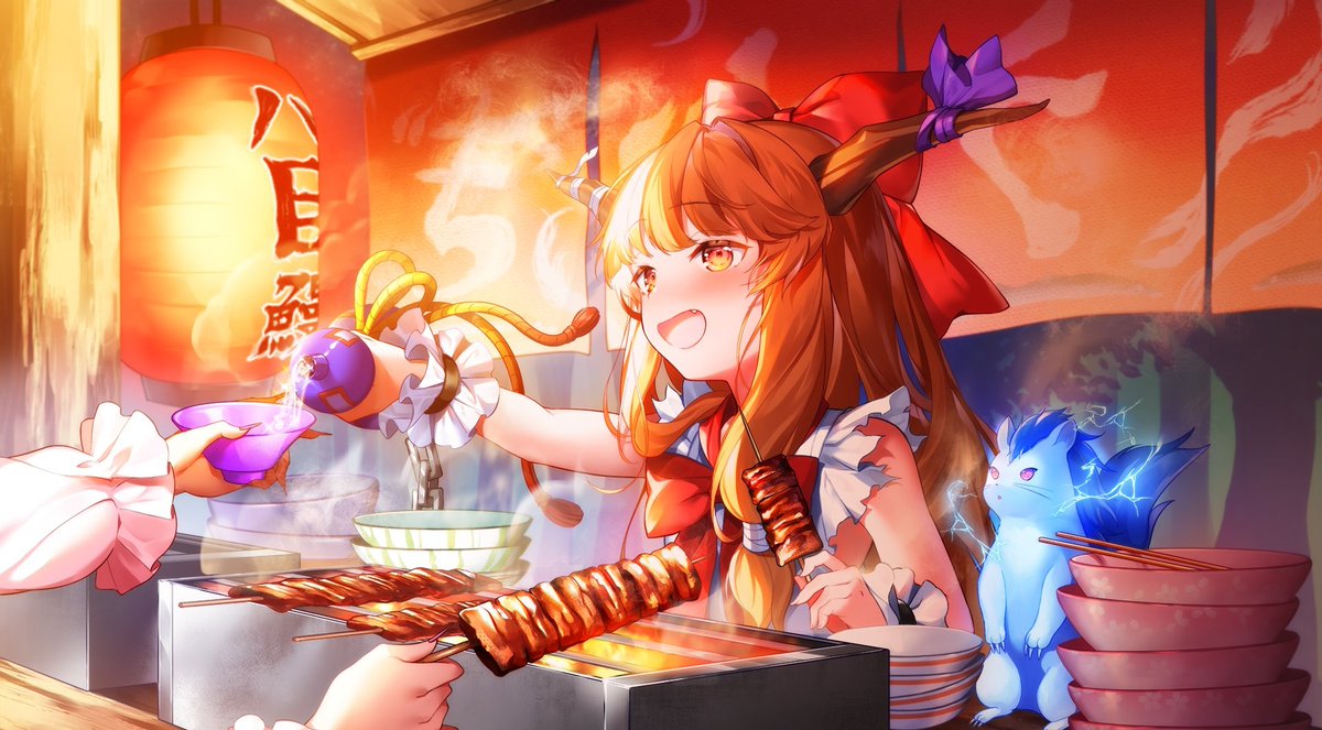 keroru_kaperu's tweet photo. #7月27日は萃香の日
 #不思議の幻想郷
 #東方幻想麻雀
 #東方ダンマクカグラ
今日はスイカの日なので萃香の日です🍉
萃香の西瓜🍉の組み合わせあまり見た事ないようなw https://t.co/RBuOru5vuh