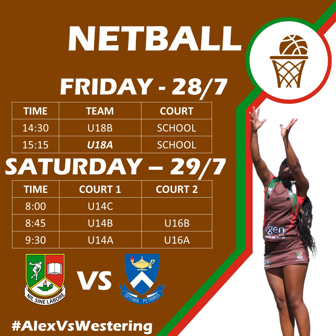 alex_rhs's tweet photo. This Friday and Saturday, our hockey, rugby and netball teams host Westering High School. All are welcome to come and support our Alexans. #AlexVsWestering #AlexHockey #AlexNetball #AlexRugby https://t.co/8sFey7DyIs