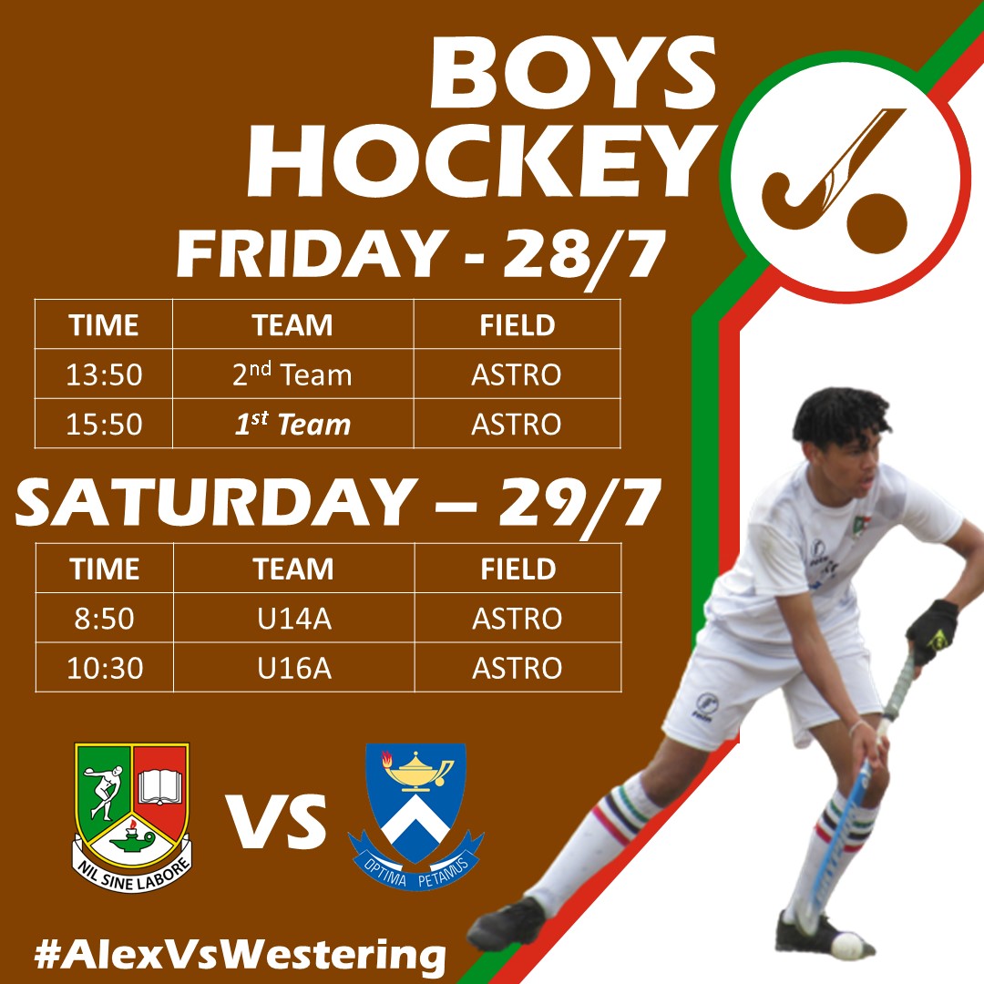 alex_rhs's tweet photo. This Friday and Saturday, our hockey, rugby and netball teams host Westering High School. All are welcome to come and support our Alexans. #AlexVsWestering #AlexHockey #AlexNetball #AlexRugby https://t.co/8sFey7DyIs