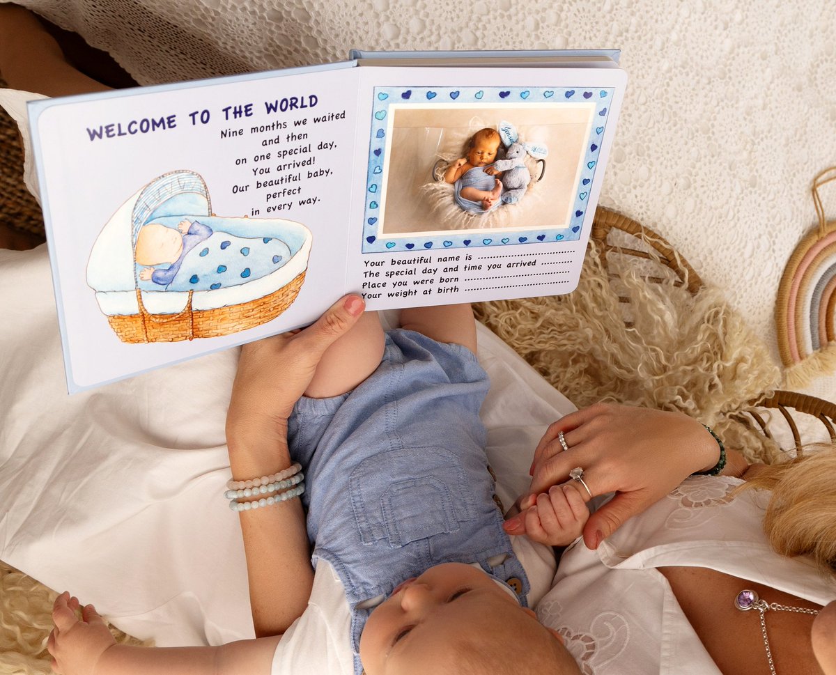 Baby's First Year Memory Book 📚💙

With a heartfelt story and spaces to add all the cherished photos that is also sharable with the baby. 👶💕
#babybooks #kidlit
