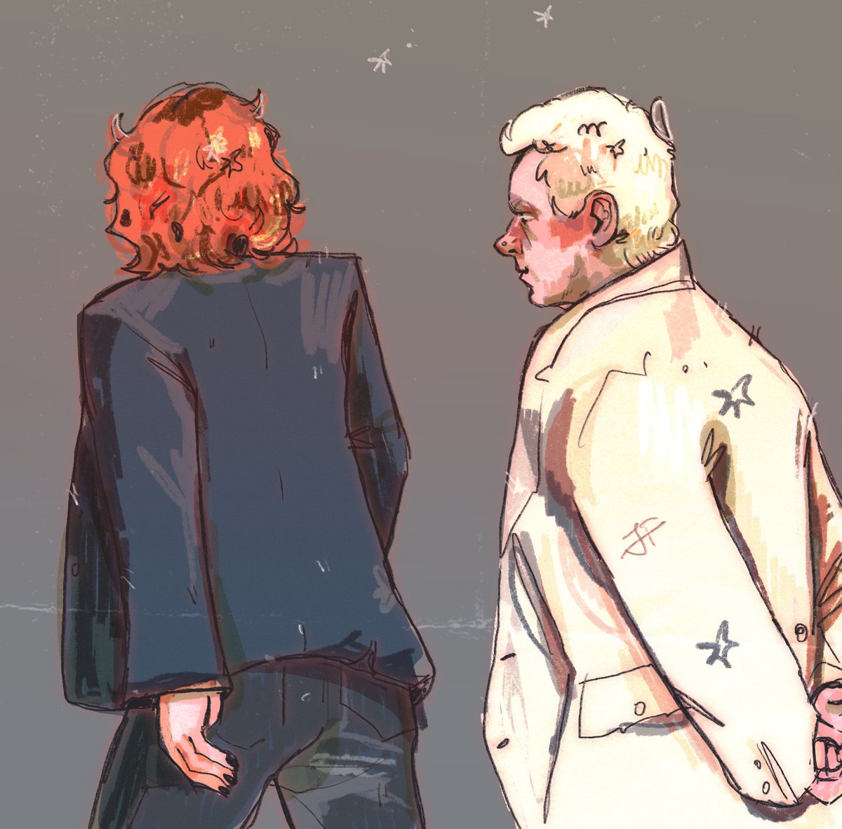 very quick sketch on the eve of the big day #GoodOmens2 #GoodOmensFanArt