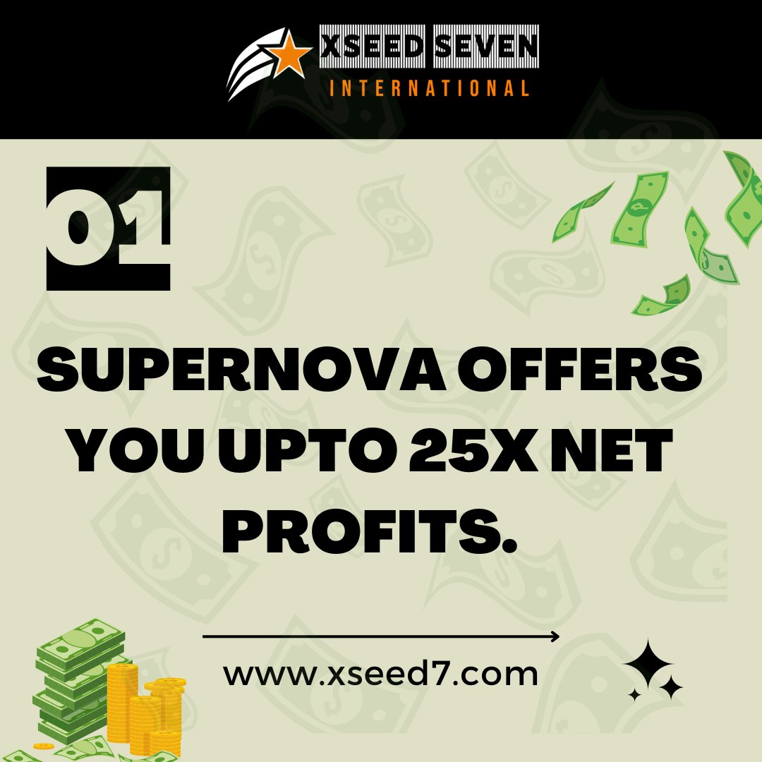 XseedSeven's tweet photo. Unraveling the SuperNova Secret! Get ready for jaw-dropping profits of up to 25x! Total around $174 extra, on top of the $240 base plan! Activate, earn, and repeat! Don't miss this stellar opportunity!
https://t.co/prxJOnDjCj
#SuperNovaSecrets #UnleashTheProfit  #Xseed7 https://t.co/FEROZC3uVO
