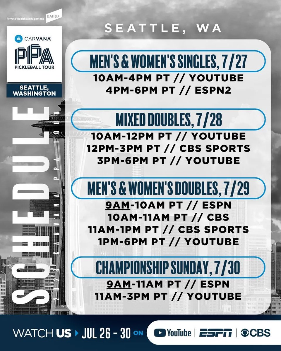 Feel like a need a degree to find the PPA Seattle livestream this weekend. 😡