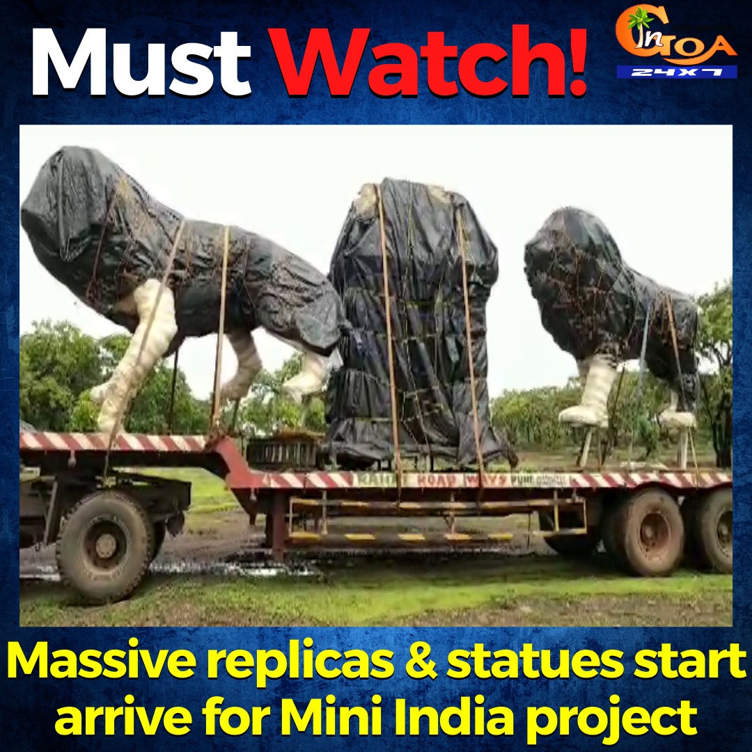 InGoa24x7's tweet photo. Massive replicas of and statues start arrive for Mini India project. Locals call it Government's land scam!
WATCH : https://t.co/WHHV9cvANs
#Goa #GoaNews #replicas #statues #arrive #IndiaProject #Govt #scam https://t.co/Fu7jrdpQY0
