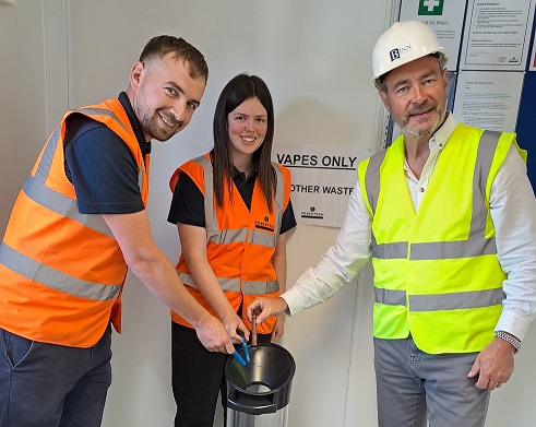 robertson.co.uk/news/robertson… We are trialling single use vape recycling bins across our Construction Tayside region. Single use vapes pose huge risks to our environment and until a ban is in place, we will do all we can to protect our site and local environment. @BinnGroup #recycle