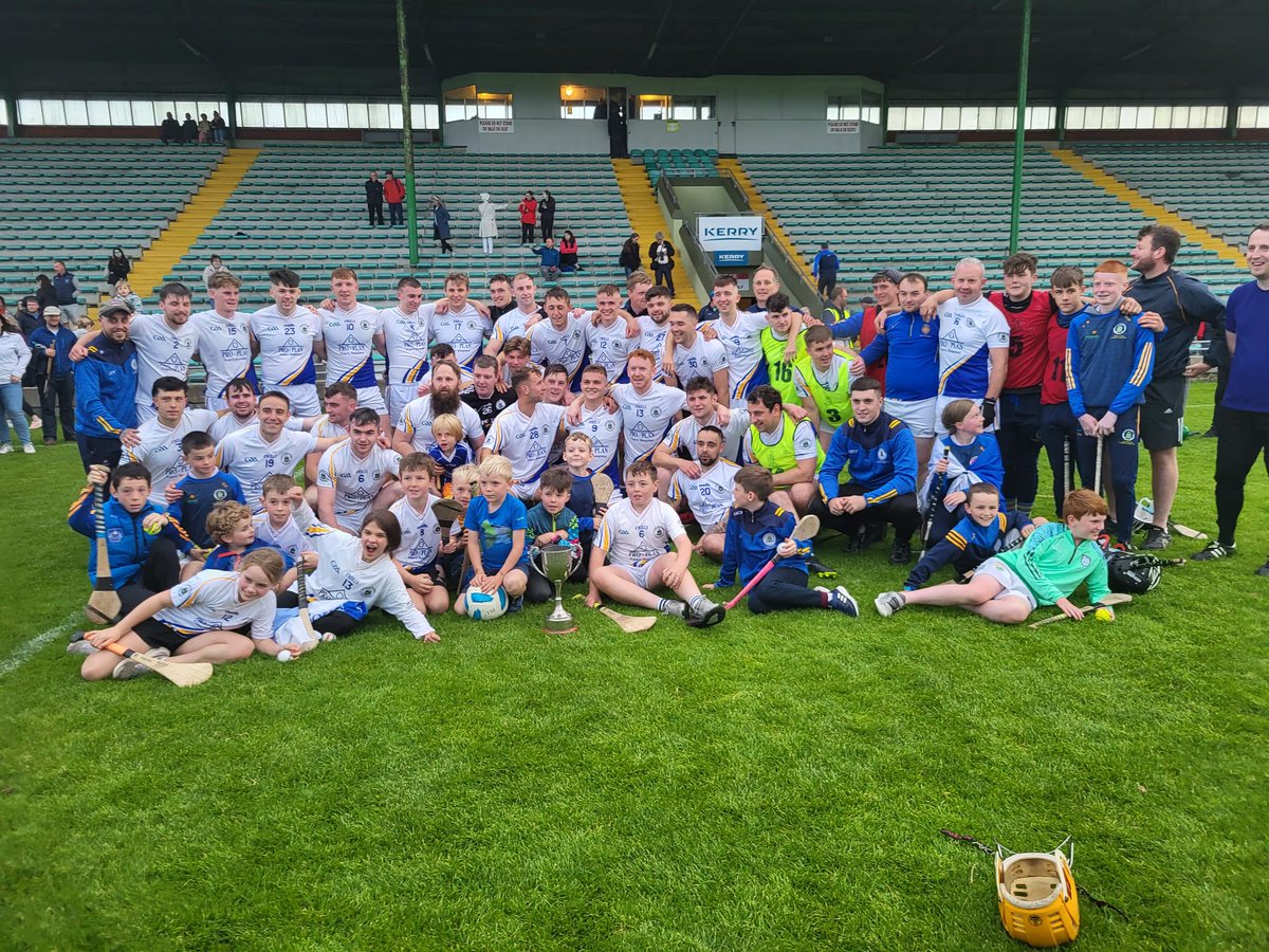 TParnells's tweet photo. History was made by when we won the @Kerry_Official Intermediate Hurling Championship for the first time in Austin Stack Park yesterday evening. Eleven years of hard work by a dedicated group of club members made this possible, Time to drive it on now. https://t.co/waf6KA7w3e