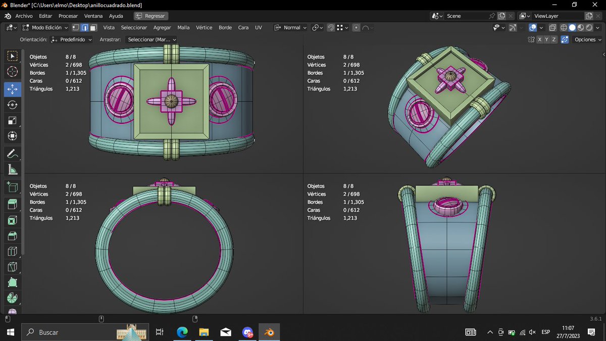 Chuchas_3D's tweet photo. second day of the challenge, I ran out of 24 hours and it was incomplete, although I think it's better to redo it from scratch :(
#ring3d #3dmodeling #blender https://t.co/ntn90TDotc