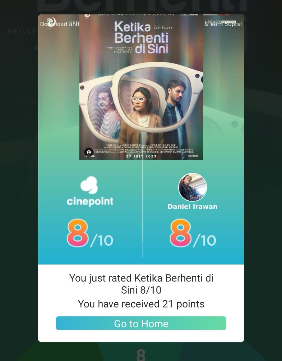 Successfully skipped sophomore slump, <a href="/umayshhhhb/">Umay</a> brought #KetikaBerhentiDiSini full of sparks, high on senses as a fresh take on Eternal Sunshine meets Her to a beautiful ode of every soul struggles to let go and a heartfelt tribute to the lost loved ones. <a href="/prillyyla/">Prilly Latuconsina</a> luar biasa!