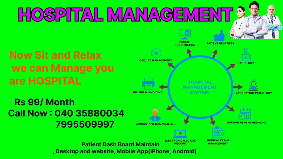 racdoc2's tweet photo. HOSPITAL MANAGEMENT
we can manage You are
HOSPITAL040 35880034 /7995509997 https://t.co/dX0aUbQepw