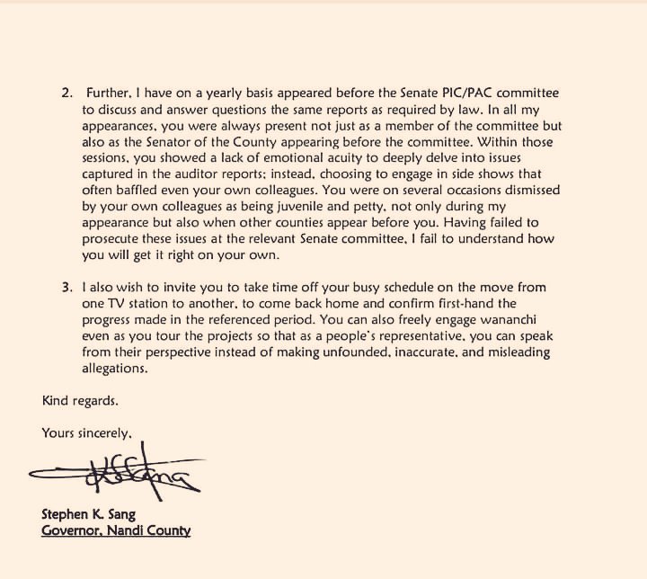 Just after Edwin Sifuna had taken him down his chest and kicked him to his own penalty area, Nandi Governor Stephen Sang lifted Samson Cherargei by his shirt collar before ramming the teary toad against the rattling crossbar. This is what it means to be beaten home and away.