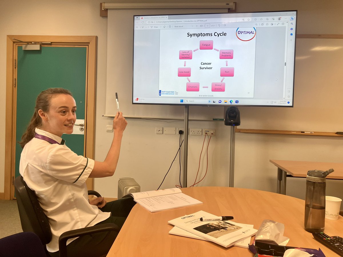 NaomiAlgeo's tweet photo. Great to see the 6-week OT-led cancer survivorship programme OPTIMAL back up &amp; running at @stjamesdublin led by @LOSullivan_OT. Exploring topics such as fatigue, physical activity, nutrition, brain fog etc after treatment. Looking forward to Physio + Clinical Nutrition input #MDT https://t.co/YI56brd3Bz