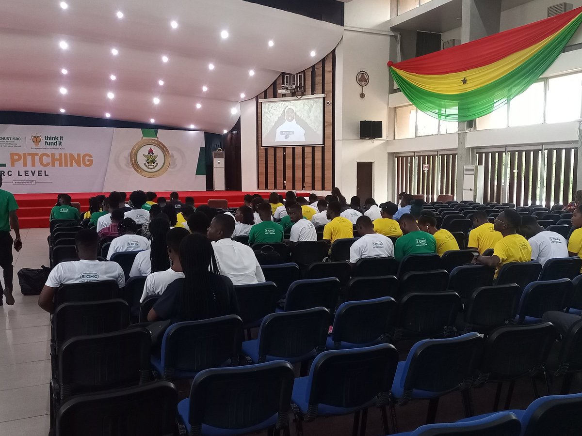 Noticeboardgh's tweet photo. REMINDER;
Kindly be informed that the KNUST SRC LEVEL, that the Think It Fund It Final Pitching is happening now in the Great Hall -KNUST.
The KNUST SRC Administration has made It. Don't miss this โ๐
#KNUSTNotice|#MadeInKNUST https://t.co/jftUxDnJbn