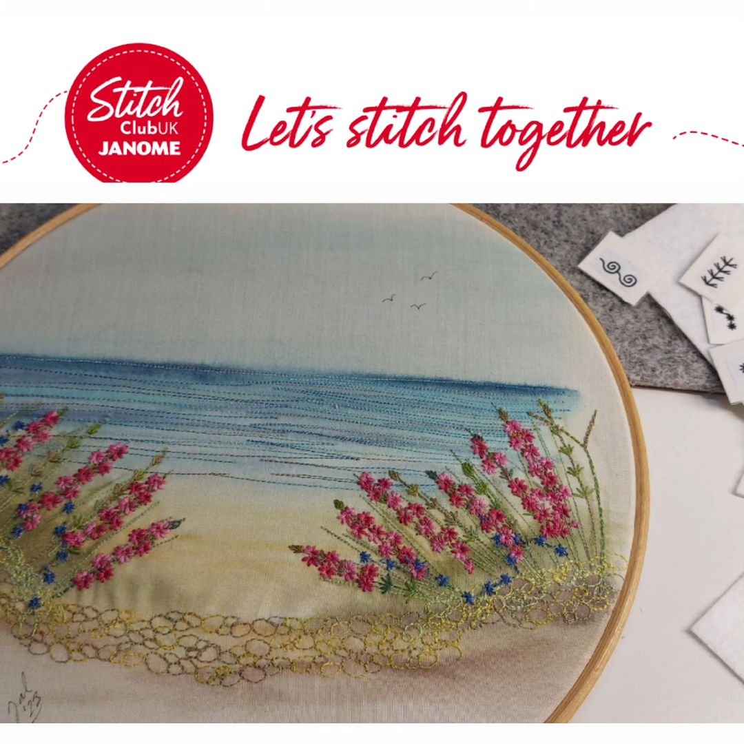 JanomeUK's tweet photo. Bobbins at the ready - it’s #StitchClub day! 🥳
This week, Janome partner @sewingboxjulia is combining sun, sea and decorative stitches to sew this gorgeous coastal scene🌊☀️
Tune in here at 6:30pm tonight to watch live: https://t.co/r5OUPGPtvv
.
#janomemakes #sewing #sewinguk https://t.co/M4FeIYvnTA