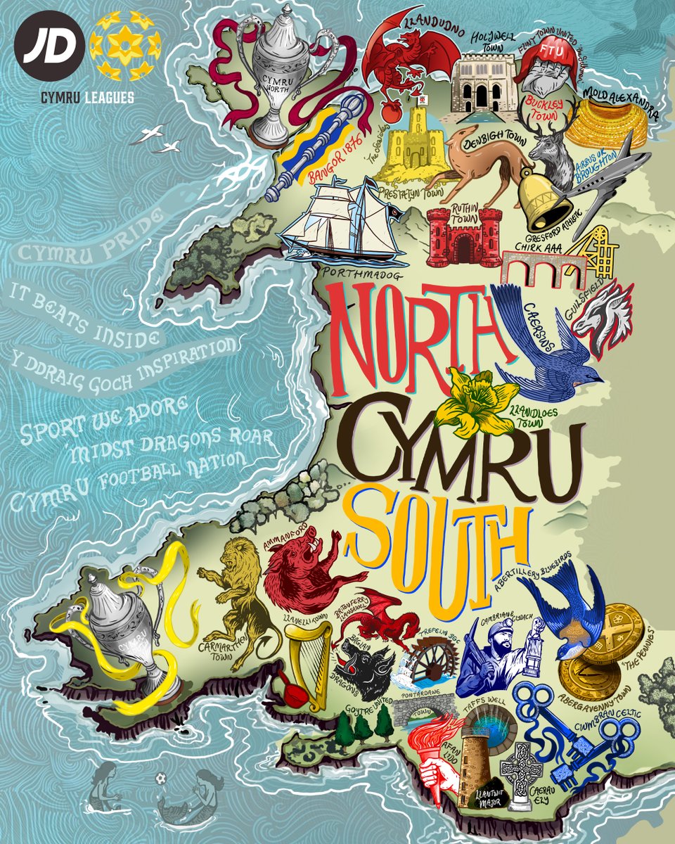 JD Cymru North & South season launch graphic.