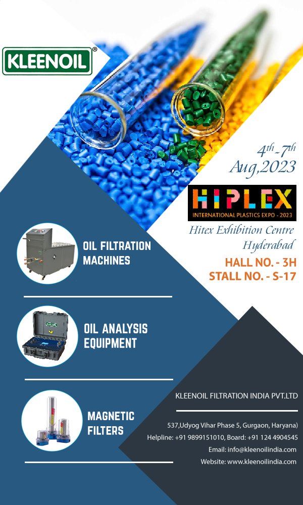 Kleenoil Filtration India Invites you to HIPLEX INTERNATIONAL PLASTICS EXPO 2023 at HITEX EXHIBITION CENTER, HYDERABAD from 4th to 7th August 2023.

#kleenoil #kleenoilindia #oilfiltration #hiplexexpo #hiplex ‍‍‍‍‍‍‍‍‍‍‍‍‍‍
#hyderabad‍‍ #india #hitexexhibitioncenter‍‍‍‍‍‍‍