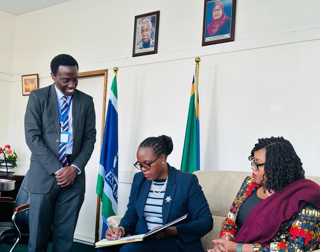 Today 27th July 2023, the ATE CEO, Ms. Suzanne Ndomba - Doran accompanied by Ms. Anabahati Mlay, Senior Programs Officer had a meeting with ESAMI Director General, Prof. Martin M. Lwanga who was accompanied by Prof. Leon Malisa and Dr. Lucky Yona at ESAMI headquarters in Arusha.