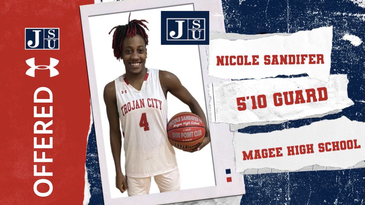 Blessed to receive an offer from <a href="/GoJSUTigersWBB/">Jackson State Women’s Basketball</a>! Thank you <a href="/CoachTReed/">Coach Tomekia Reed</a> <a href="/Coach_Cousin/">LaShonda Cousin</a> <a href="/Coachjrw/">Coach Jonathan Williams</a> <a href="/CoachCRCampbell/">Chase Campbell</a> for believing in me. I appreciate the opportunity <a href="/ladytrojansbb/">Magee High School Lady Trojans Basketball</a> <a href="/MagnoliaSelect/">Magnolia Select Girls Basketball</a> @CoachKYoung24