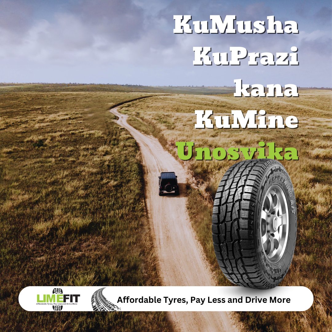 Limefit_tyres's tweet photo. Strong and Reliable Tyres for the toughest routes you take.
Contact us for your next set of Tyres 077 713 4177.
#tyres #tyresinzimbabwe #tiresinzimbabwe #tires #LimefitTyres #Zimbabwe #farmers #miners #rural https://t.co/BWdpMTzqIo