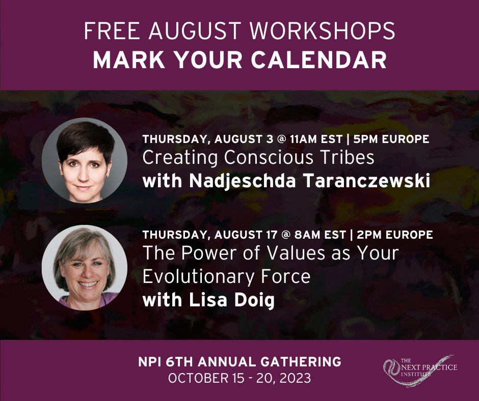 FREE AUGUST WORKSHOPS - streaming live on our Facebook page, and via Zoom link. Here's the link for next Thursday's 90-minute workshop with snr psychologist and Mobius Coach <a href="/AhojNadjeschda/">Nadjeschda</a> mobiusleadership.zoom.us/j/81677890618?…