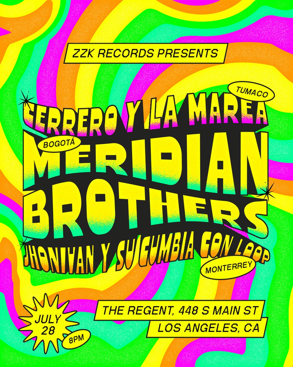 LA &amp; San Diego 📣🌴We've got the best summer events lined up for you!
📆July 27
🔹 <a href="/jackiemendoza__/">Jackie Mendoza 🪐🫀</a> on <a href="/kcrw/">KCRW</a> Summer Concerts - <a href="/hammermuseum/">hammermuseum</a>, LA
🔹 Live performances presented by ZZK in #badvibesgoodfriends - San Diego
📆July 28
🔹ZZK in LA <a href="/meridianbrother/">MERIDIAN BROTHERS</a> <a href="/Cerrero_/">Cerrero</a> #jhonivanmx