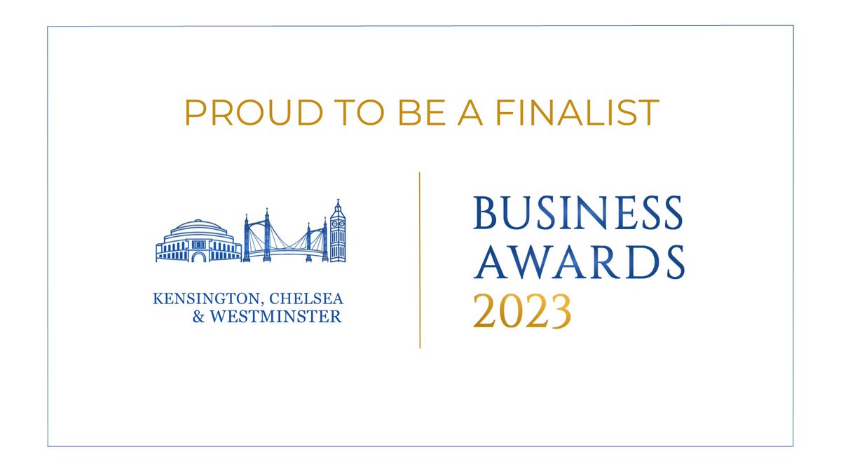 We're thrilled to be selected as a finalist at the Kensington, Chelsea &amp; Westminster Business Awards 2023 in the Best Small Business category. We're looking forward to the awards later in the year! 🏆

#KCWCCBA23 <a href="/KCWchamber/">KCWChamber</a>