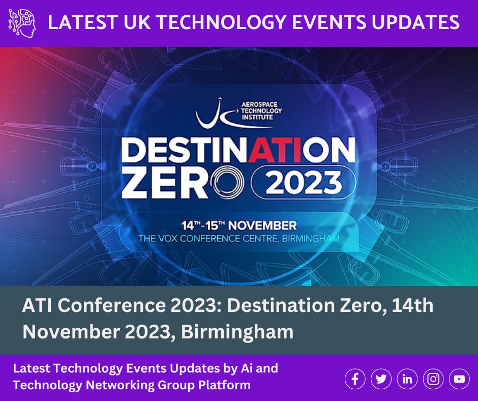 Latest Ai and Technology Event Updates

Title: ATI Conference 2023: Destination Zero, 14th November 2023, Birmingham

Link: 
aitechnologynetworking.com/post/ati-confe…

#robotics #ai #technology #techevents #roboticsevents #aievents #aiautomation #birmingham #birminghamevents #events