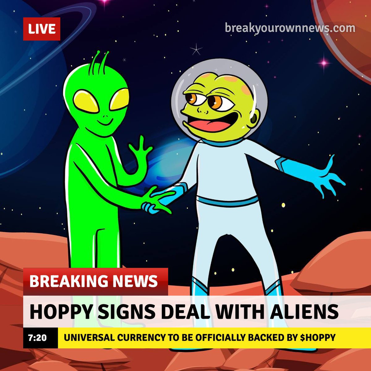 MAJOR moves being made 🐸🤝👽

The solar system will be ours for the hopping 💫

$HOPPY #HOPPY #RespectAliens