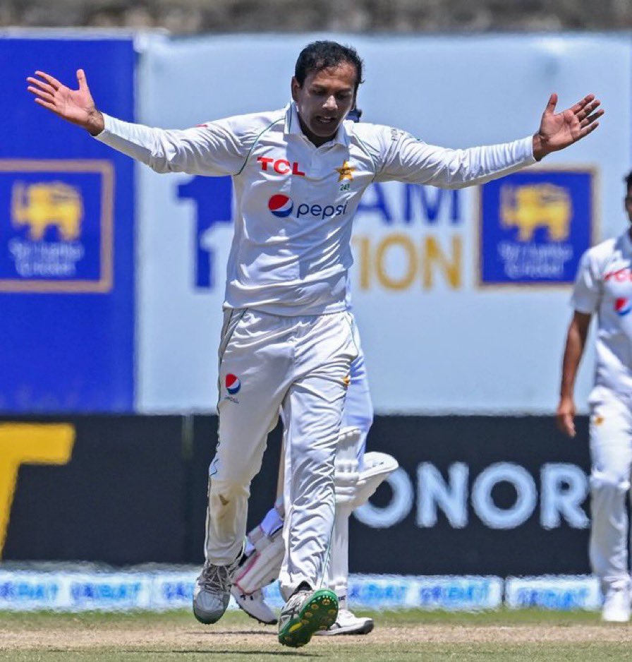 REALsaeedajmal's tweet photo. CONGRATULATIONS PAKISTAN 🇵🇰 
A splendid whitewash By Pakistan Over Sri Lanka👏🏼👏🏼 Stunning bowling display by Nauman Ali, Abrar, and Naseem Shah as well.Amazing Batting by saud shakeel, Abdullah, and Salman Ali Agha.👏🏼✨
#PAKvsSL #TestCricket #Pakistan @TheRealPCB https://t.co/XF9ML3kwBk
